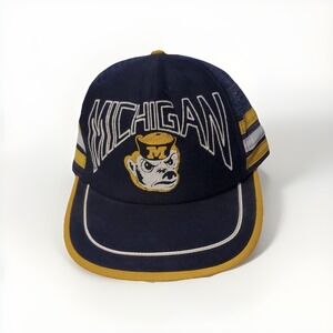 Vintage University of Michigan Split Line Adjustable Snapback Hat Baseball Cap